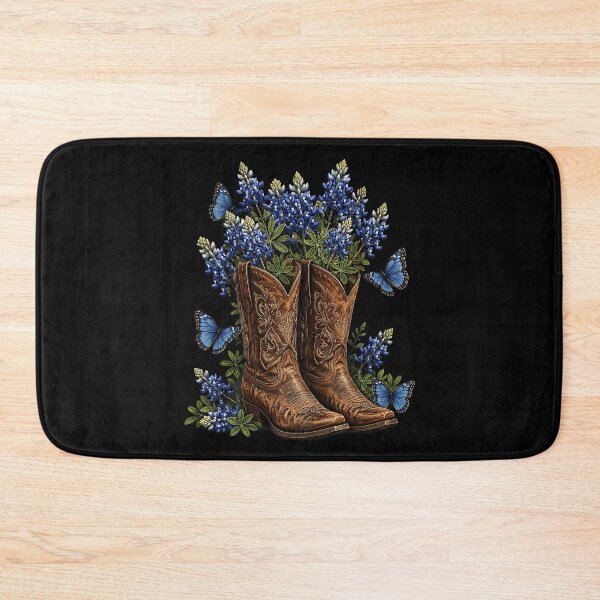 Item preview, Texas Independence Day Cowgirl Boots & Bluebonnet Flowers designed and sold by OlakunleOloroz.