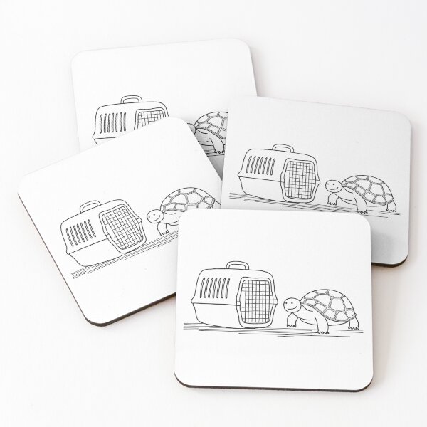Item preview, Turtle Standing Near Plastic Pet Carrier designed and sold by rasagamastore.