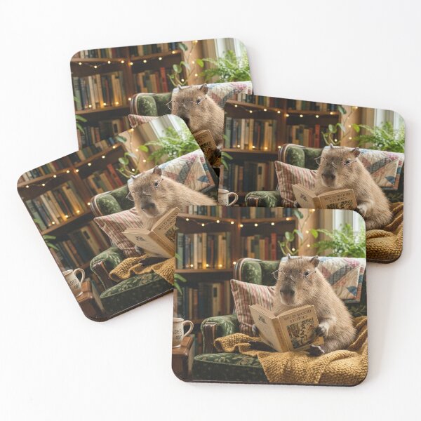 Item preview, Cute Capybara Reading Book designed and sold by Nawi32.