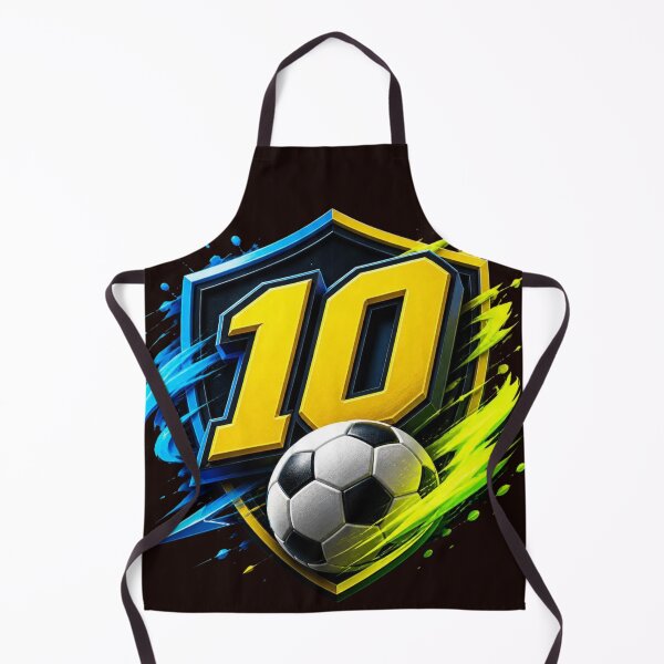 Item preview, Number 10 Soccer Playmaker Crest Neon Splash designed and sold by AgnesB77.