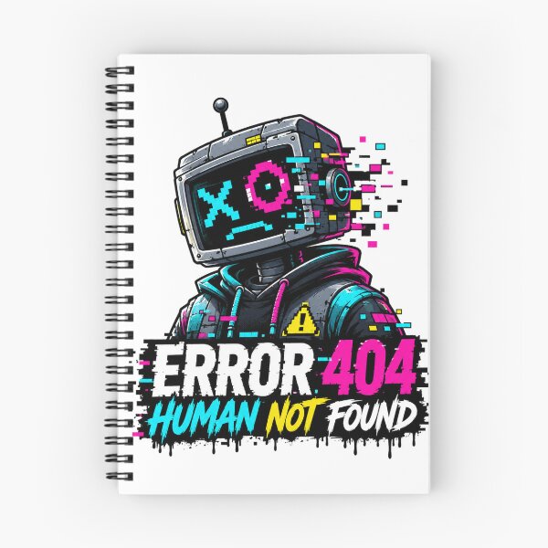 Item preview, Error 404 Humanity Missing – Retro Glitch Robot Graphic designed and sold by the-dovlat.