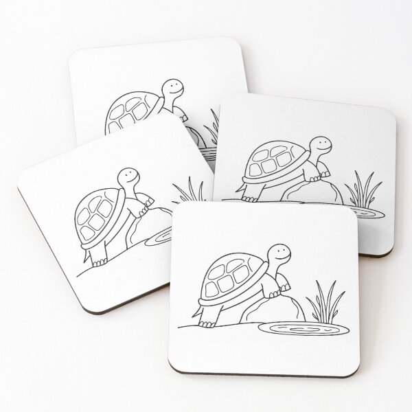 Item preview, Turtle Resting on Rock Near Pond designed and sold by rasagamastore.