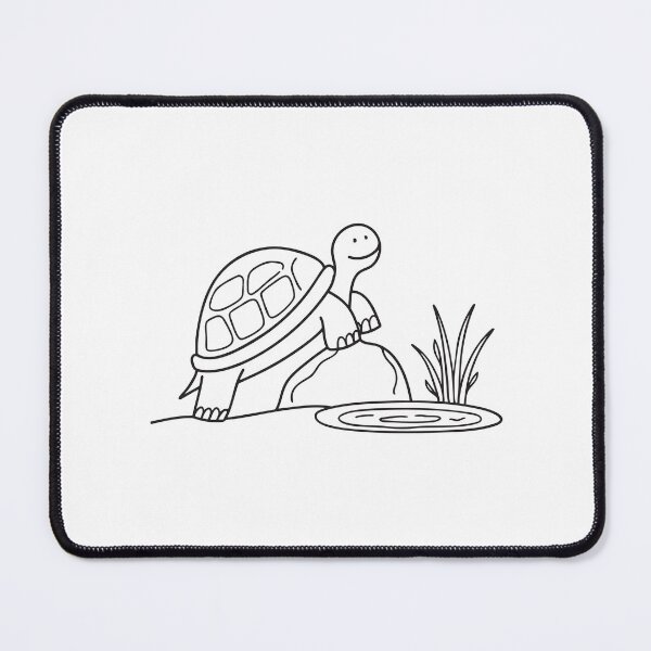 Item preview, Turtle Resting on Rock Near Pond designed and sold by rasagamastore.