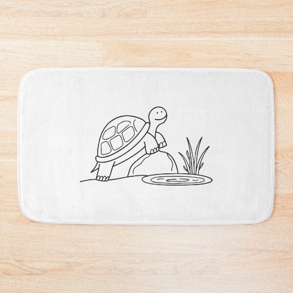 Item preview, Turtle Resting on Rock Near Pond designed and sold by rasagamastore.