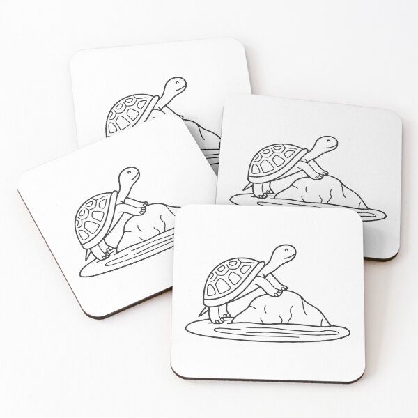 Item preview, Turtle Perched on Rock by Pond designed and sold by rasagamastore.