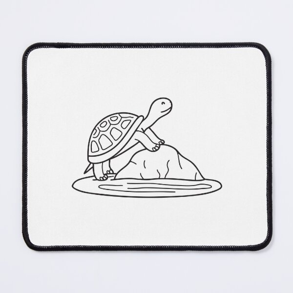 Item preview, Turtle Perched on Rock by Pond designed and sold by rasagamastore.