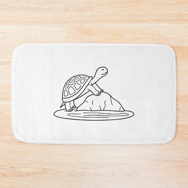Item preview, Turtle Perched on Rock by Pond designed and sold by rasagamastore.