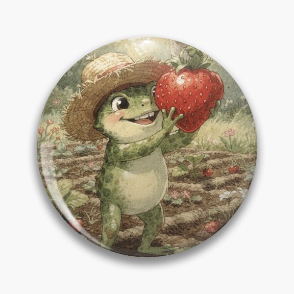 Item preview, Frog Gardener's Prize Strawberry designed and sold by PictorialWhimsy.