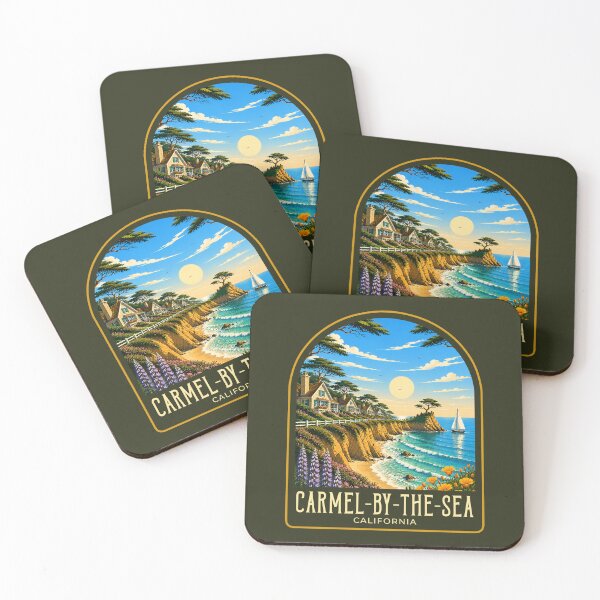 Item preview, Carmel-by-the-Sea Vintage Travel Illustration designed and sold by HomeLivingCo.