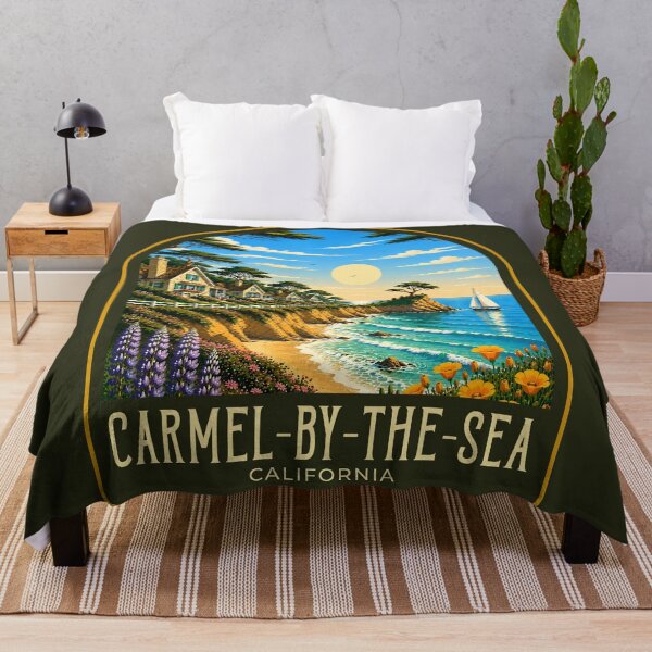 Item preview, Carmel-by-the-Sea Vintage Travel Illustration designed and sold by HomeLivingCo.