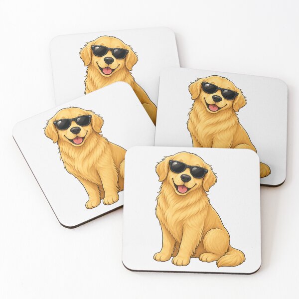 Item preview, Cool Golden Retriever Dog Wearing Sunglasses Kawaii Summer Art designed and sold by Seculinator.