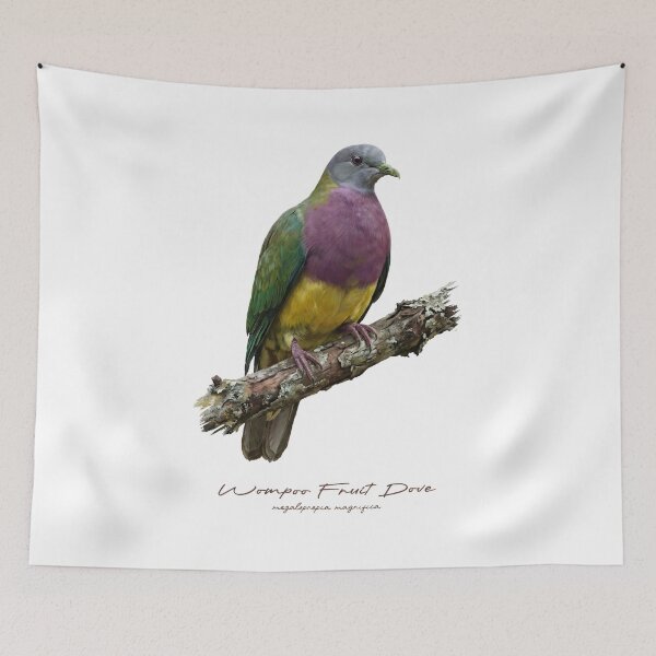 Item preview, Wompoo Fruit Dove on Rustic Tree designed and sold by Takeda-art.