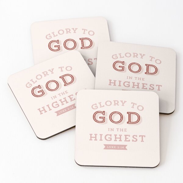 Item preview, Glory to God in the Highest Luke 2:14 Christmas Bible Verse Christian Scripture designed and sold by Blessed Be Your Name.