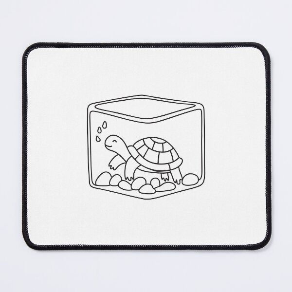 Item preview, Turtle in Square Aquarium with Pebbles designed and sold by rasagamastore.