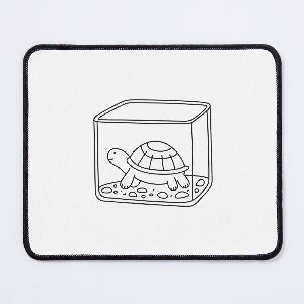 Item preview, Turtle Resting in Square Aquarium designed and sold by rasagamastore.
