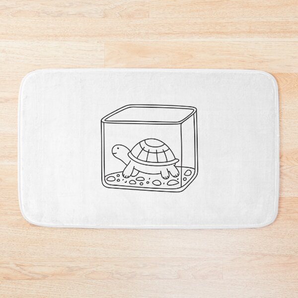 Item preview, Turtle Resting in Square Aquarium designed and sold by rasagamastore.