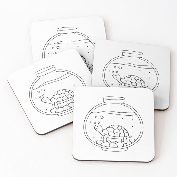 Item preview, Turtle Inside Pebble Filled Aquarium designed and sold by rasagamastore.