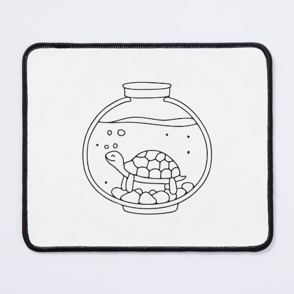 Item preview, Turtle Inside Pebble Filled Aquarium designed and sold by rasagamastore.