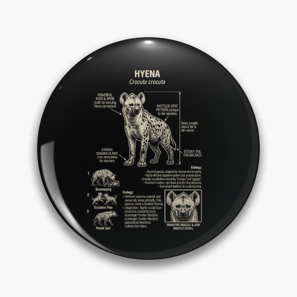 Item preview, Hyena Scientific Anatomy Biology Animal Lover designed and sold by Kimberley King Art  King Art.