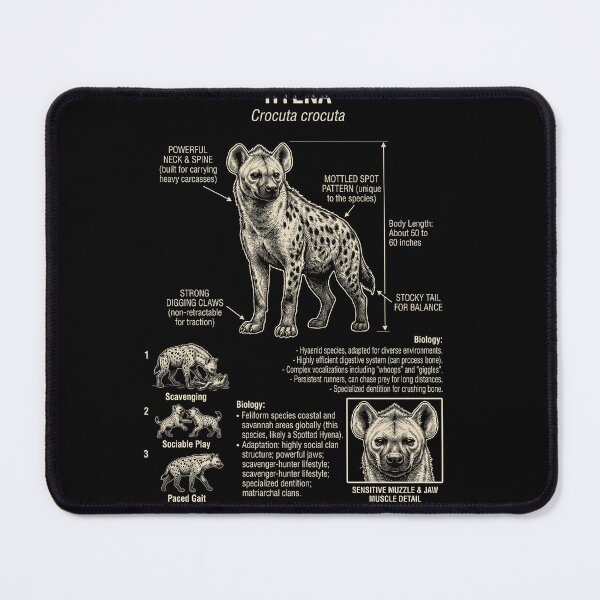 Item preview, Hyena Scientific Anatomy Biology Animal Lover designed and sold by Kimberley King Art  King Art.