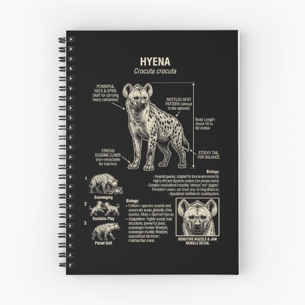 Item preview, Hyena Scientific Anatomy Biology Animal Lover designed and sold by Kimberley King Art  King Art.
