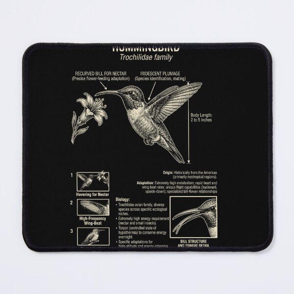 Item preview, Hummingbird Scientific Anatomy Ornithology Animal Lover designed and sold by Kimberley King Art  King Art.