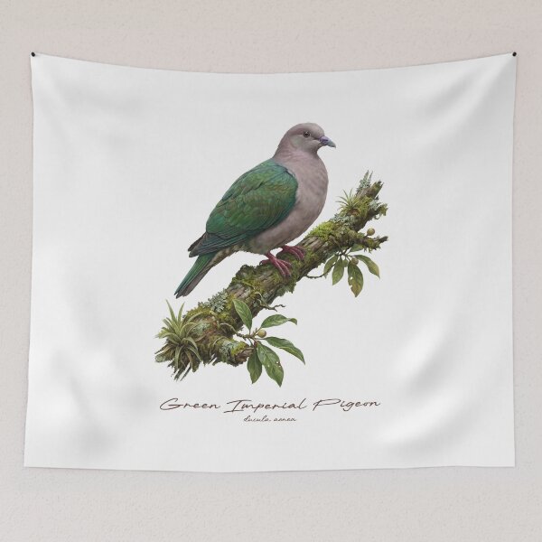 Item preview, Green Imperial Pigeon on Tropical Tree designed and sold by Takeda-art.