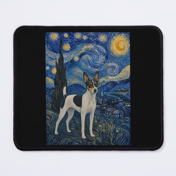 Item preview, Brazilian Terrier Dog Van Gogh Starry Night designed and sold by Littermin.