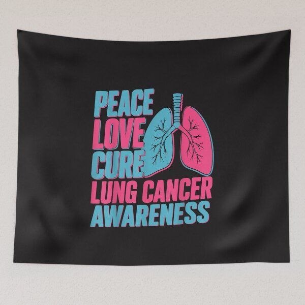 Item preview, Peace Love Cure Lung Cancer Awareness Support Ribbon Survivor Design designed and sold by kiralynstration.