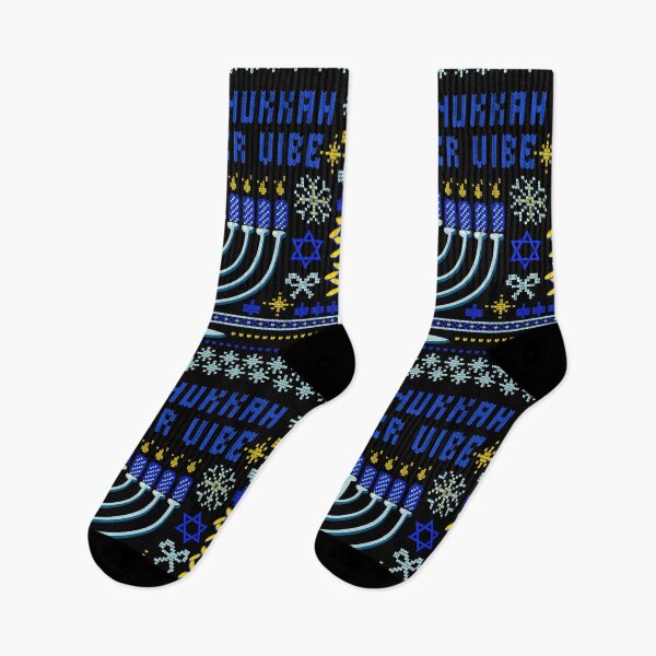 Item preview, Funny Jewish Shirt Funny Ugly Hanukkah Sweater Design Menorah & Dreidels Holiday Tee designed and sold by RealLifeMerchies.