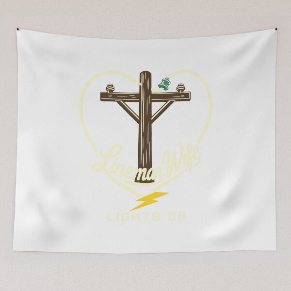 Item preview, Lineman woman lights on heart around utility pole designed and sold by pirminio.