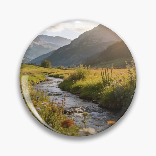 Item preview, Golden Mountain Retreat by the Riverside Deck designed and sold by BlareBlare.