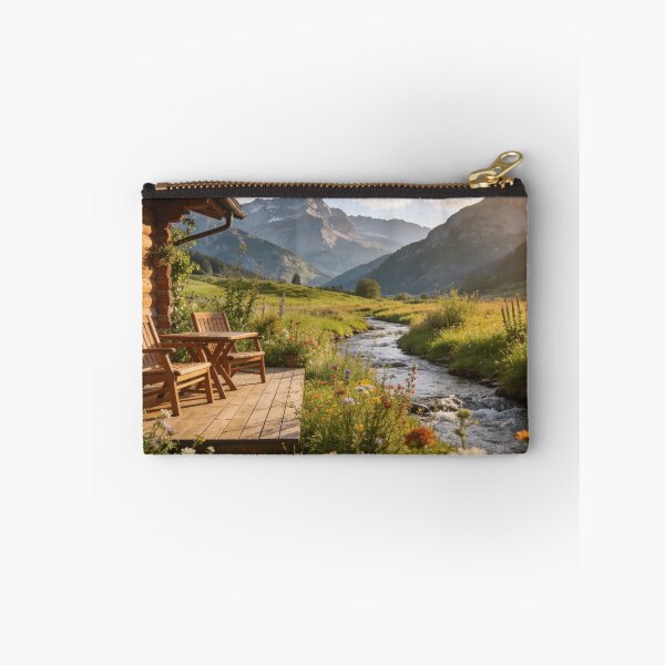 Item preview, Golden Mountain Retreat by the Riverside Deck designed and sold by BlareBlare.