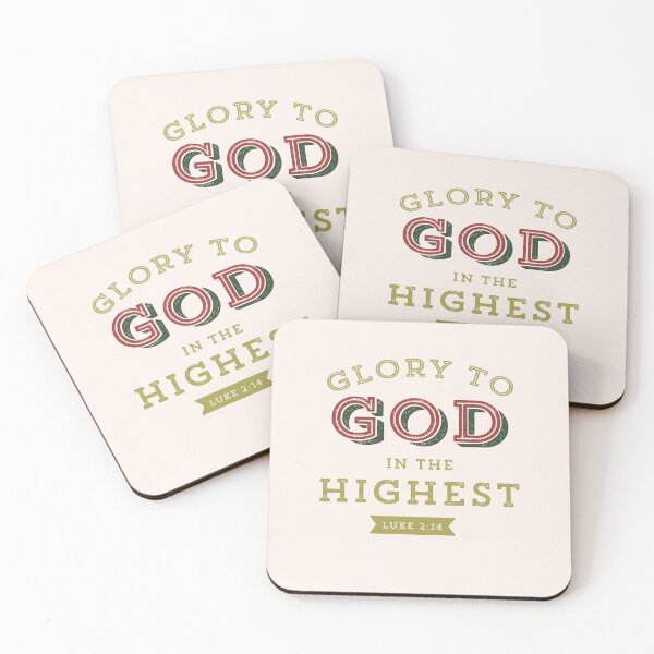 Item preview, Glory to God in the Highest Luke 2:14 Christmas Bible Verse Christian Scripture designed and sold by Blessed Be Your Name.