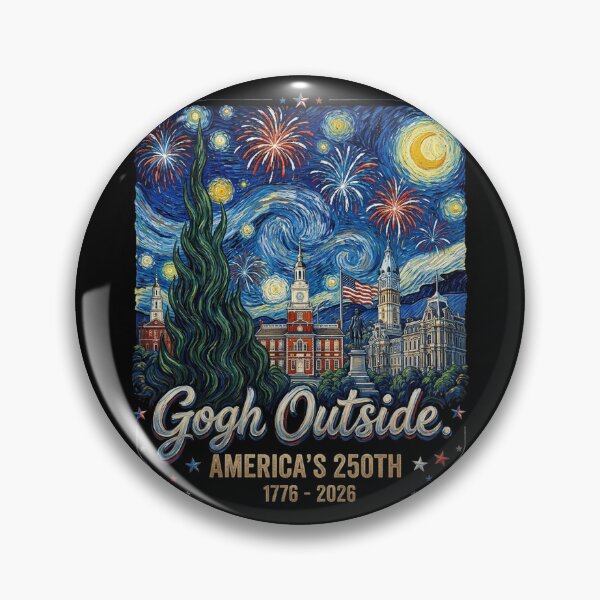 Item preview, Gogh Outside America'S 250th 1776 2026 Starry Night USA designed and sold by MaskedTarget.