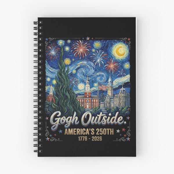 Item preview, Gogh Outside America'S 250th 1776 2026 Starry Night USA designed and sold by MaskedTarget.