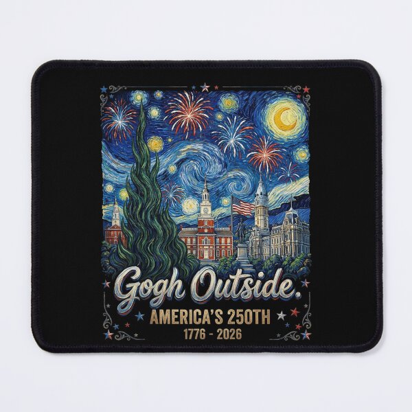 Item preview, Gogh Outside America'S 250th 1776 2026 Starry Night USA designed and sold by MaskedTarget.