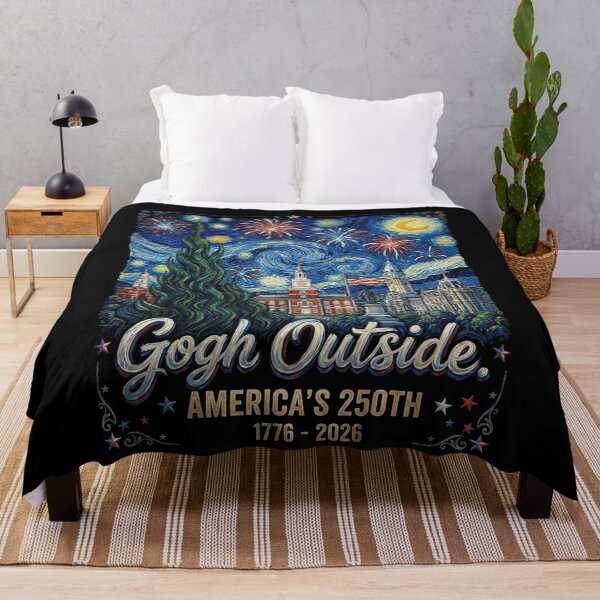 Item preview, Gogh Outside America'S 250th 1776 2026 Starry Night USA designed and sold by MaskedTarget.