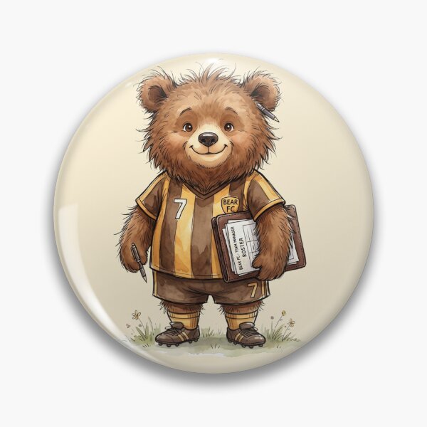Item preview, Cute Watercolor Bear Soccer Team Manager with Roster Clipboard designed and sold by BreezifyDesignStudio.
