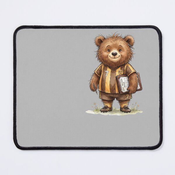 Item preview, Cute Watercolor Bear Soccer Team Manager with Roster Clipboard designed and sold by BreezifyDesignStudio.