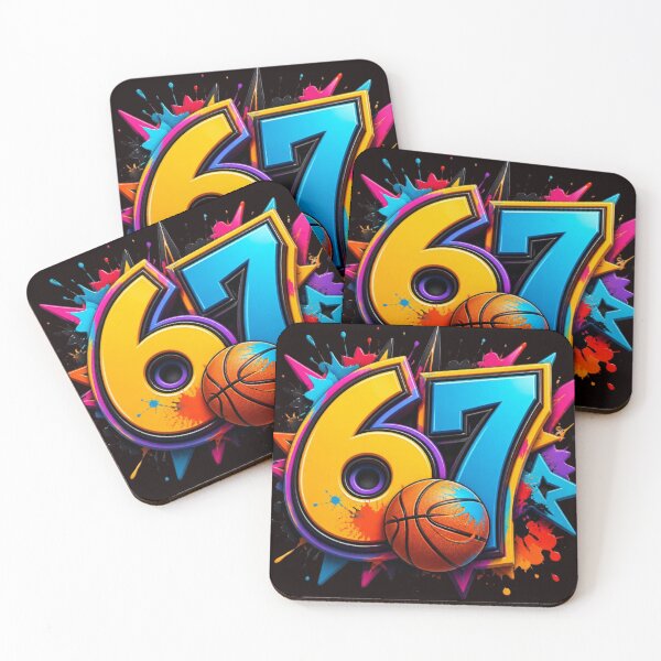 Item preview,  Number 67 Basketball Champion Graffiti Splash Art designed and sold by AgnesB77.