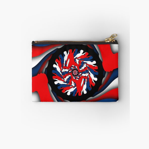 Item preview, Male Soccer Player in Motion - Red, White and Blue Football Art designed and sold by BlackthornDsign.
