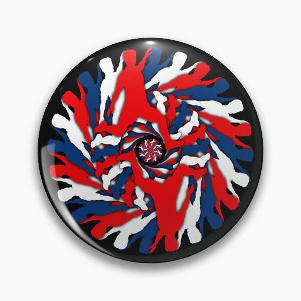 Item preview, Male Soccer Player in Motion - Red, White and Blue Football Art designed and sold by BlackthornDsign.