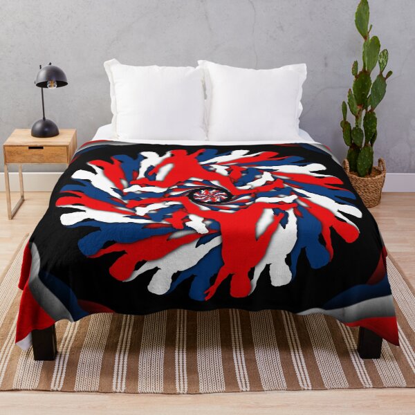 Item preview, Male Soccer Player in Motion - Red, White and Blue Football Art designed and sold by BlackthornDsign.