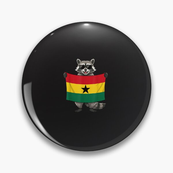 Item preview, Ghana Flag Raccoon Funny Ghanaian Pride Cartoon Animal Design   designed and sold by kiralynstration.