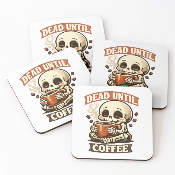 Item preview, Skeleton - Dead Until Coffee designed and sold by ESSClothing.