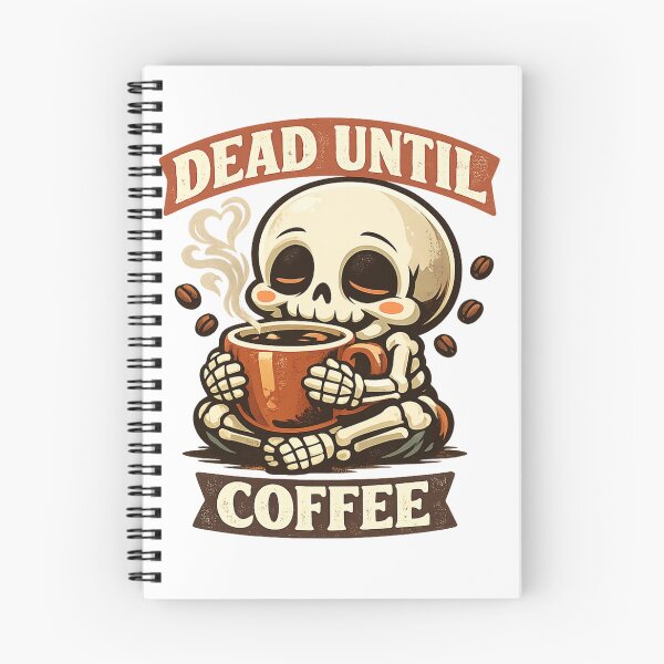 Item preview, Skeleton - Dead Until Coffee designed and sold by ESSClothing.