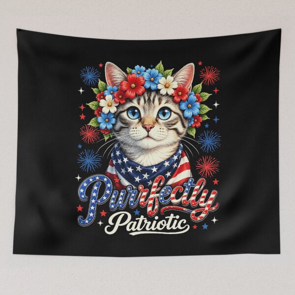 Item preview, 4th Of July Cat Lovers Purrfectly Patriotic 250 Years 250th designed and sold by elongatedjazz.