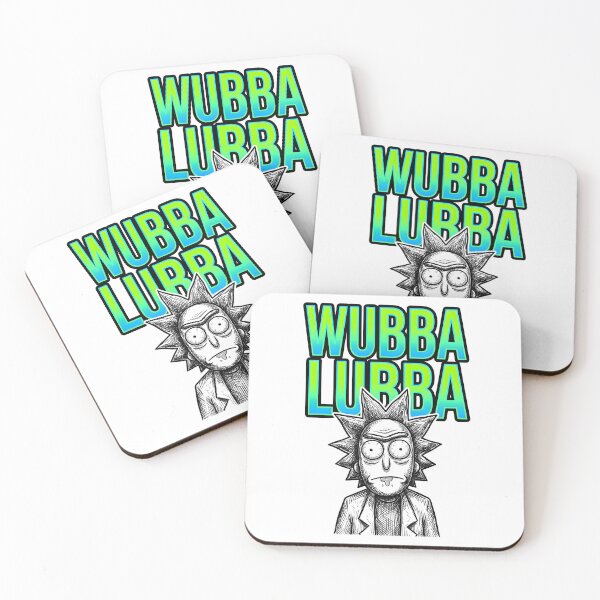 Item preview, Wubba Lubba Simple Bold Neon Vector Poster designed and sold by Dhenin Studio.