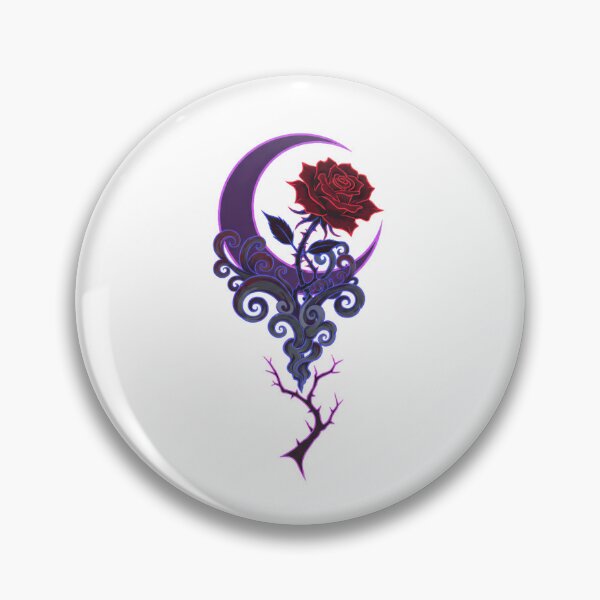 Item preview, Mystic Neon Moon and Rose Dark Art - Cyber Gothic Floral designed and sold by Exquisite Design Studio „Paculówka”.